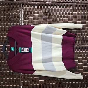 NWT Lucky Brand Color Block Sweater- XL